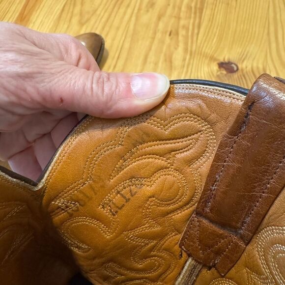 VTG Lucchese San Antonio 2L126 Leather Two Tone Size US 11AA - Picture 14 of 16